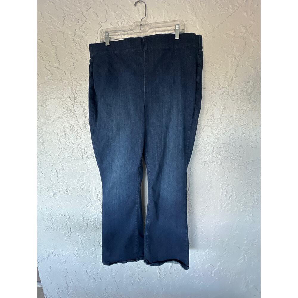 NYDJ Pull-On Slim Bootcut Jeans- Kenzie - Size 1X (14/16) - Dark Wash - Cute!
